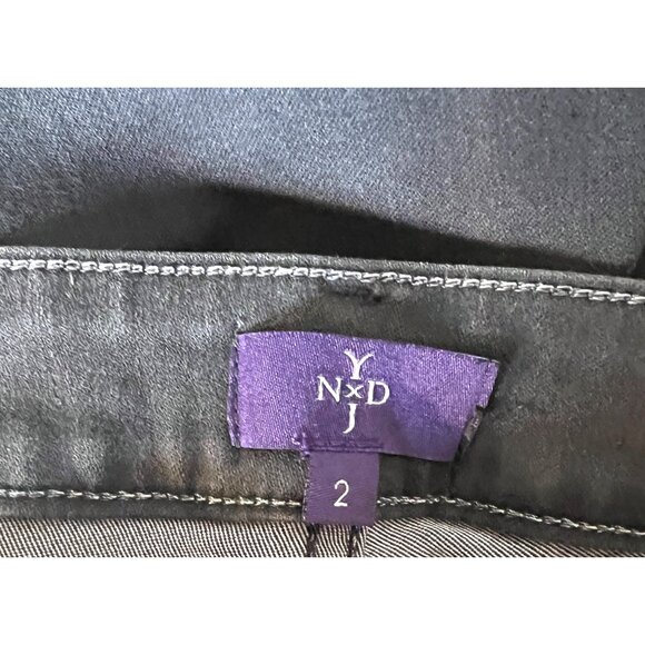 NYDJ Dark Gray Legging Jeans Sz 2 Lift Tuck Technology Cotton Blend Made In USA - Picture 4 of 6